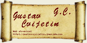 Gustav Cvijetin vizit kartica